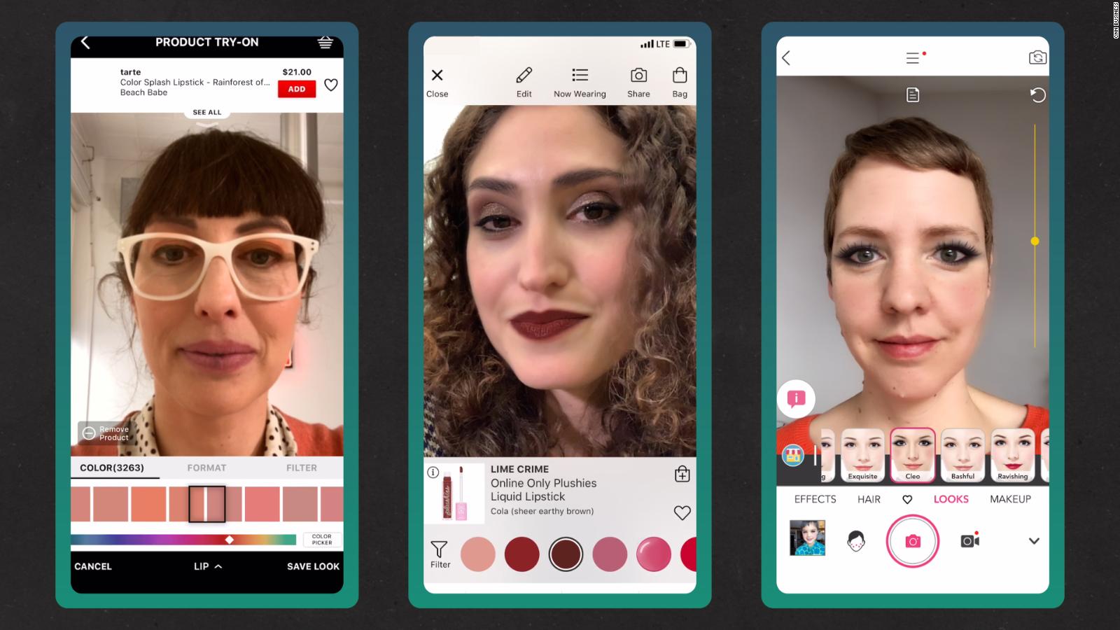 How cosmetic brands use virtual makeovers to sell real makeup - CNN Video
