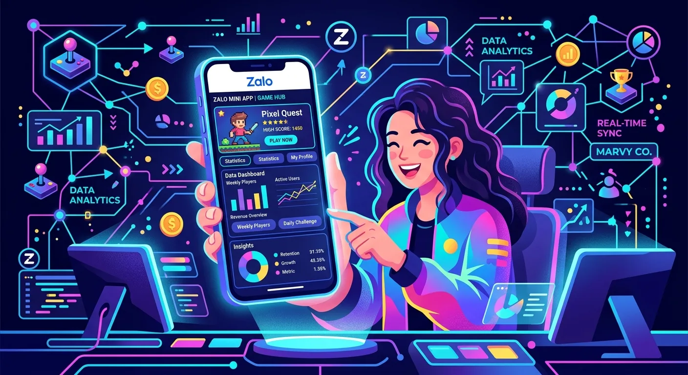 Marvy's Zalo Mini App gamification and data analytics solution