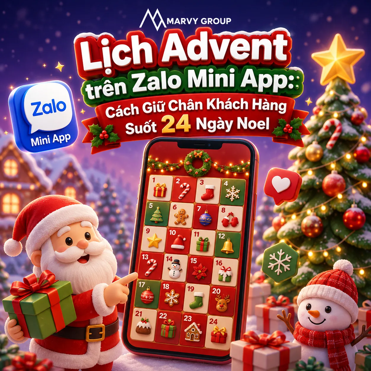 Lịch Advent trên Zalo Mini App: Cách Giữ Chân Khách Hàng Suốt 24 Ngày Noel photo